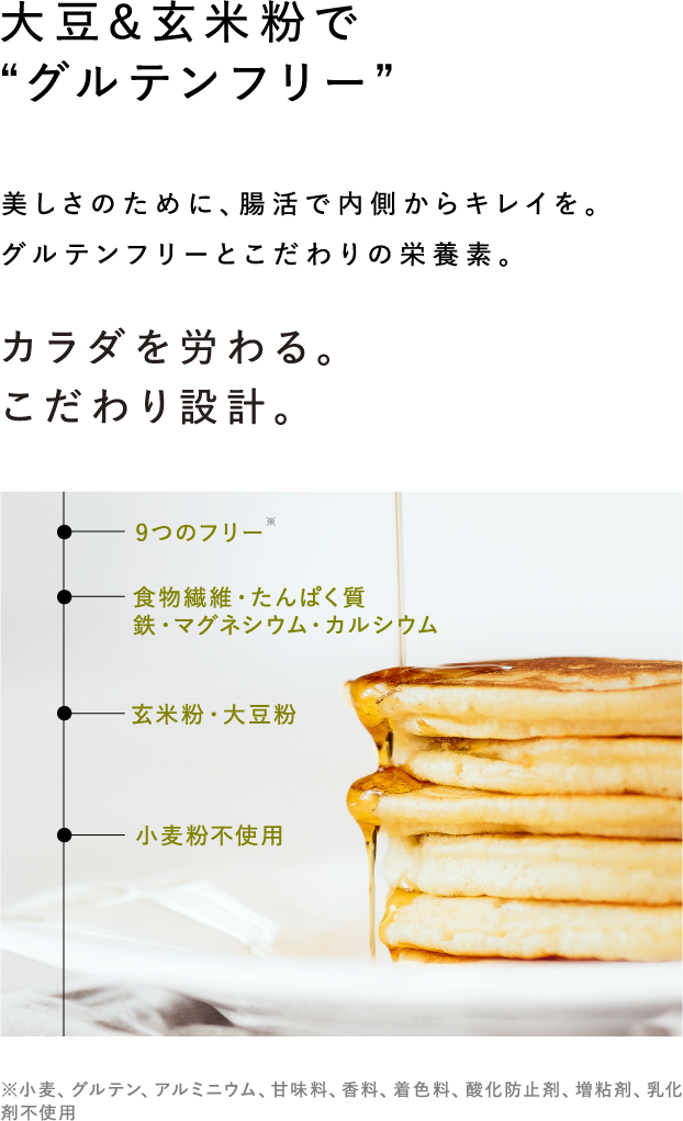 大豆&玄米粉でグルテンフリー