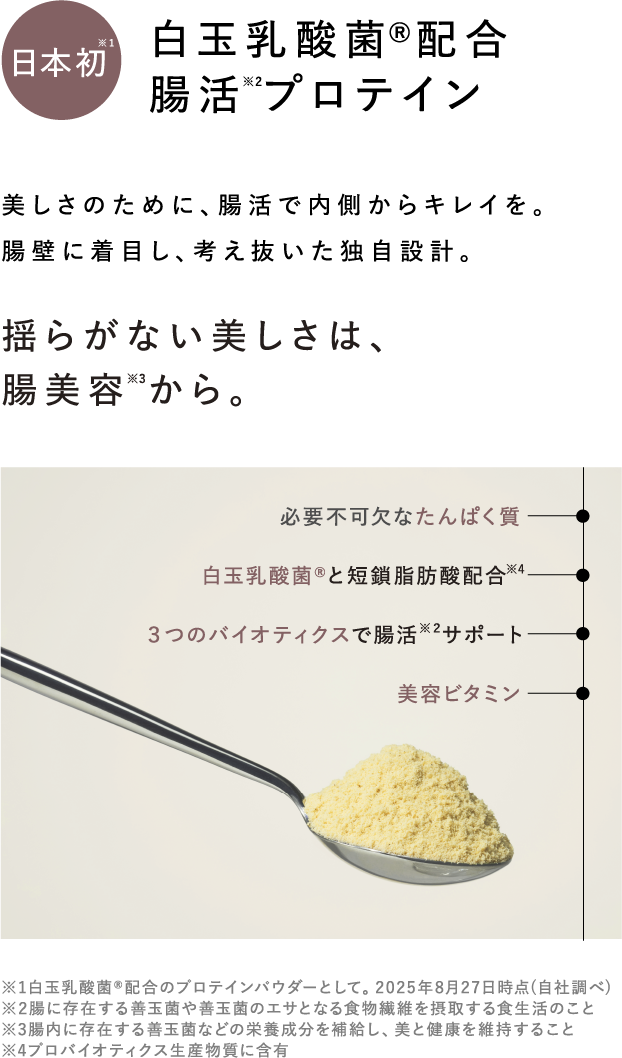 白玉乳酸菌配合 腸活プロテイン