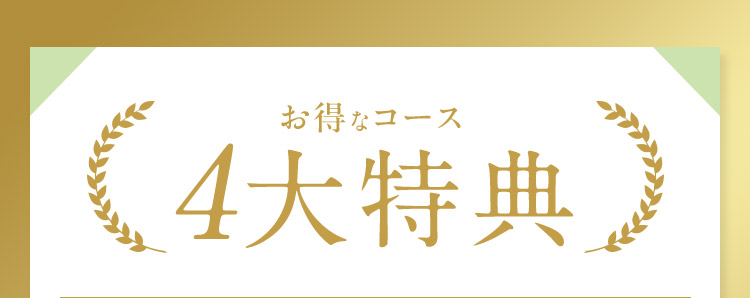 お得なコース 4大特典