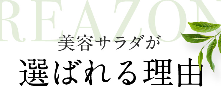 REAZON 美容サラダが選ばれる理由